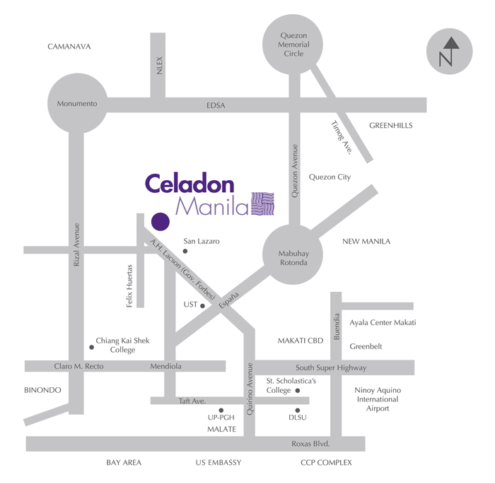 Celadon Park Manila Vicinity Map