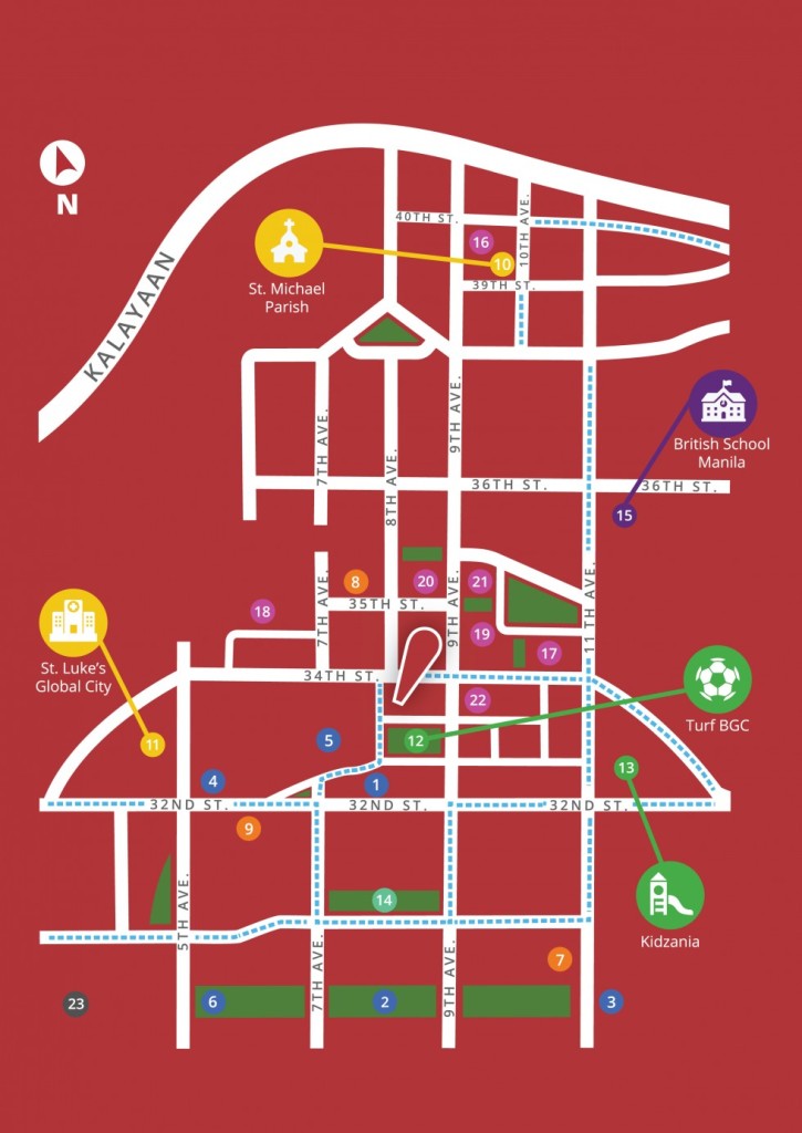 location and vicinity map of Avida Towers Turf