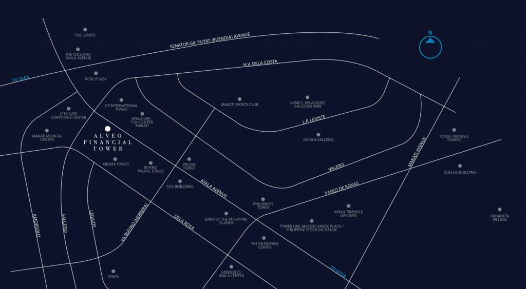 Alveo Financial Tower Location and Vicinity