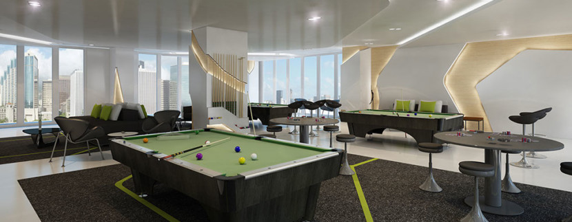 Green Residences Amenity Area Pool Table