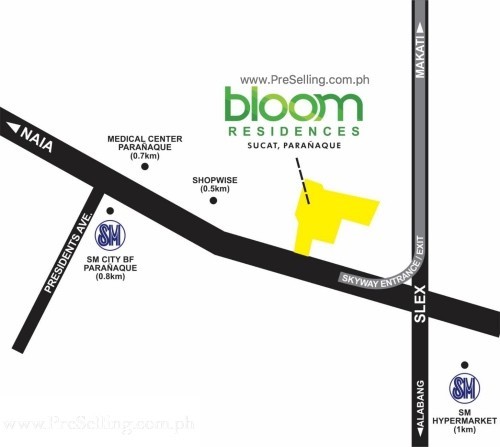 Bloom Residences Location and Vicinity