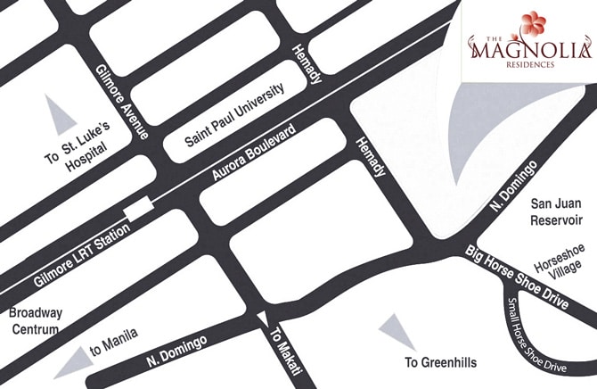 magnolia residences - Condo in New Manila location and vicinity map