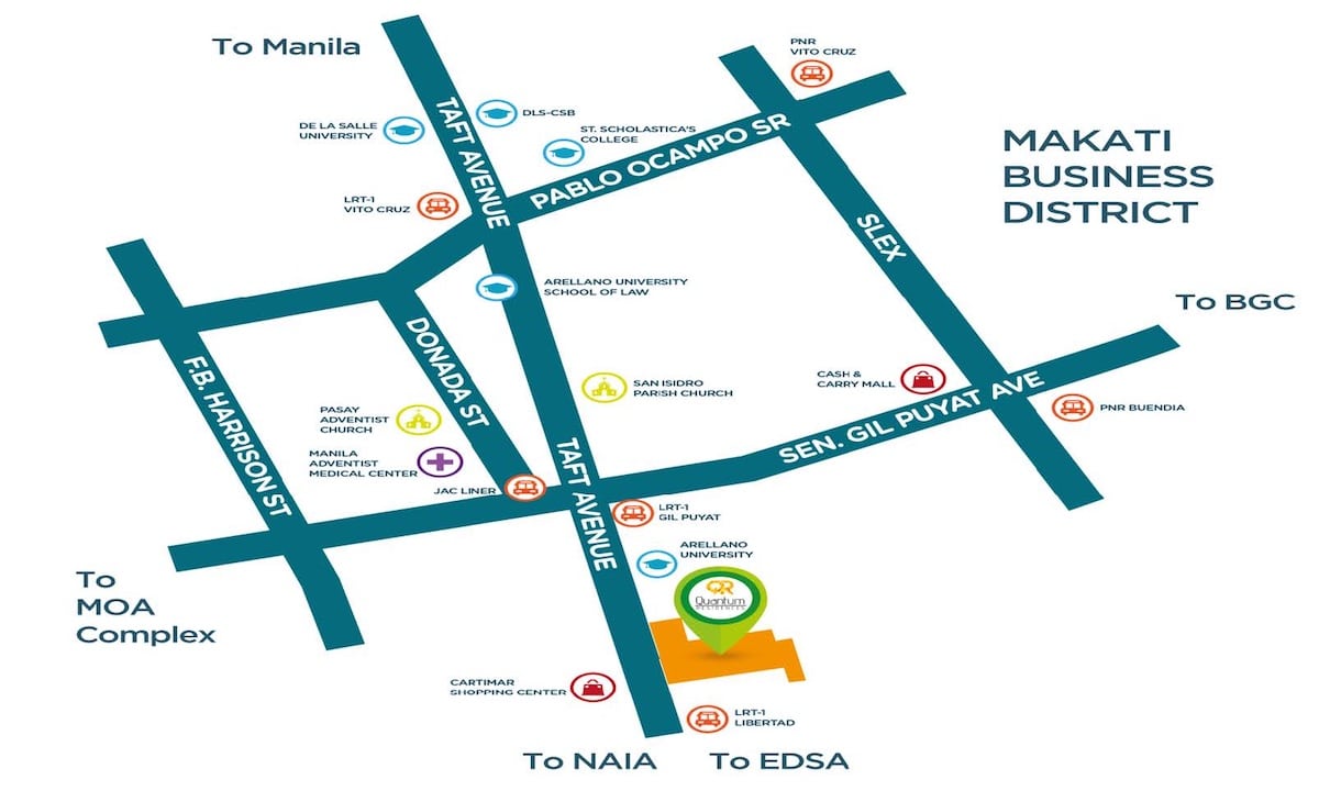 Quantum Residences Location and Vicinity