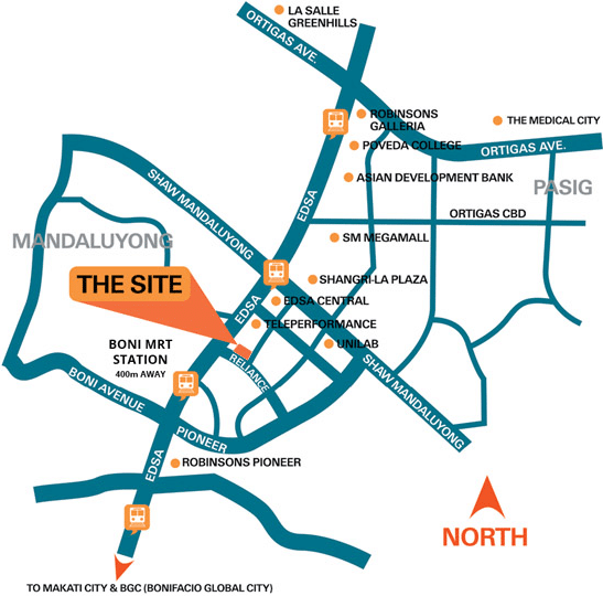 Avida Towers Verge Location and Vicinity