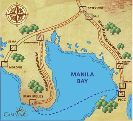 Camaya Coast Location and Vicinity Map