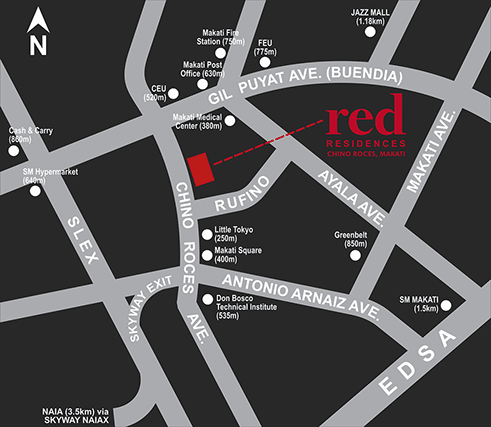 Red Residences Location and Vicinity Map