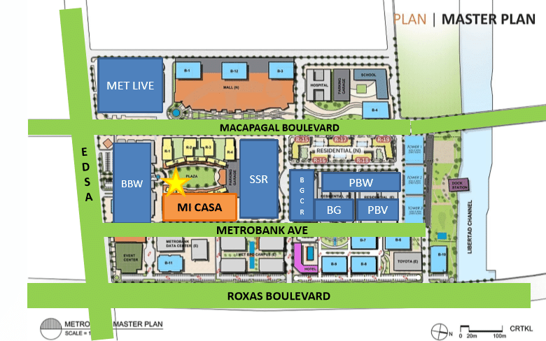 Location of Mi Casa at the Bay Area in Pasay