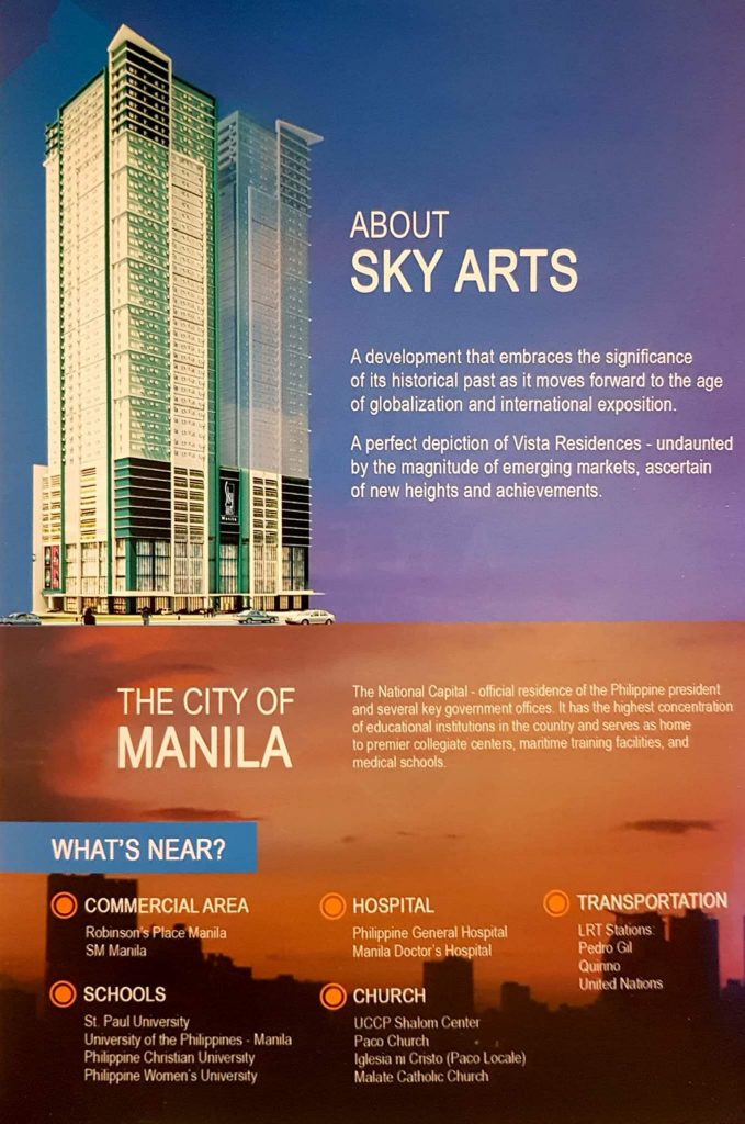 Sky Arts - condo near UP Manila and St Paul