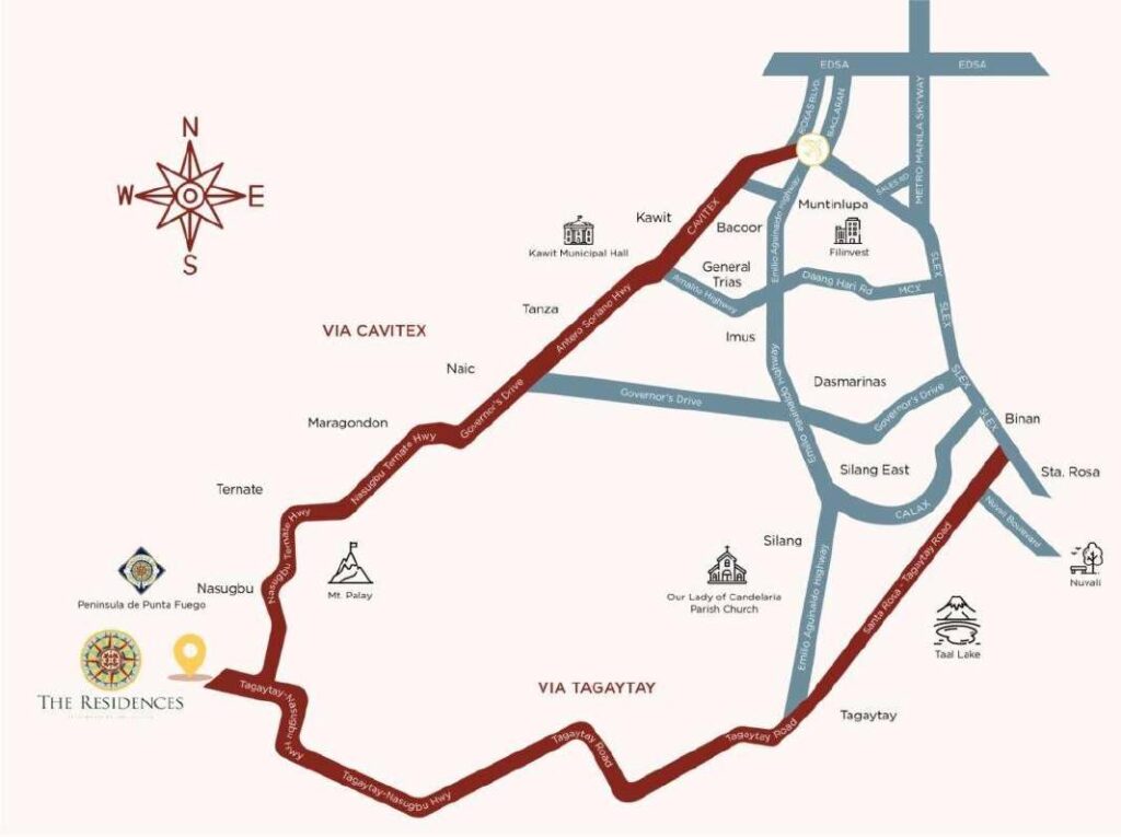 The Residences at Terrazas de Punta Fuego Location and Vicinity