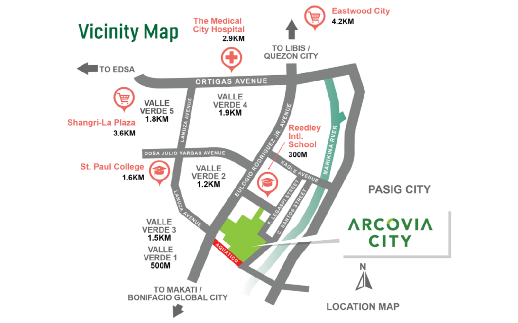 ArcoVia Palazzo Location and Vicinity