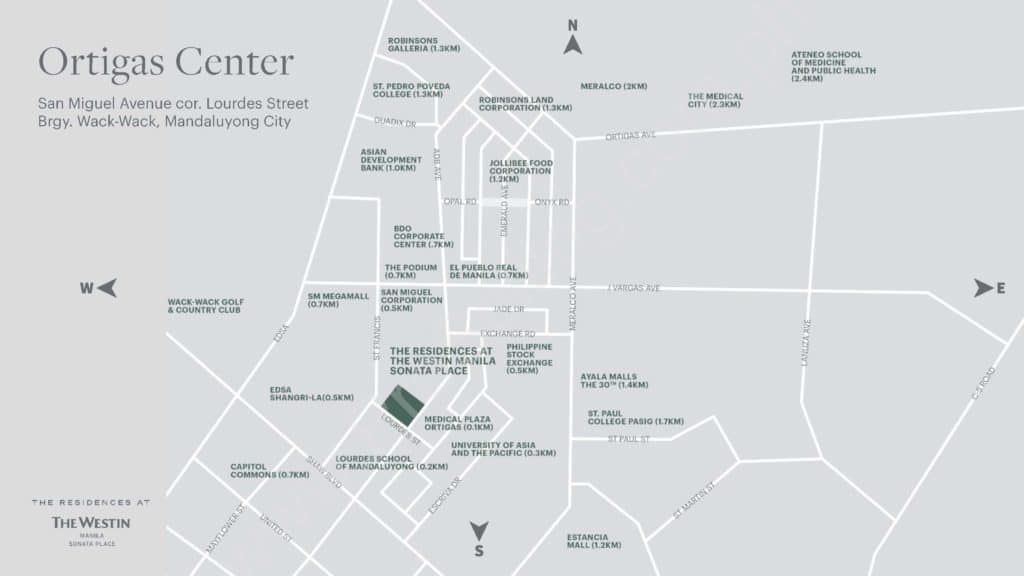 The Residences at Westin Location and Vicinity