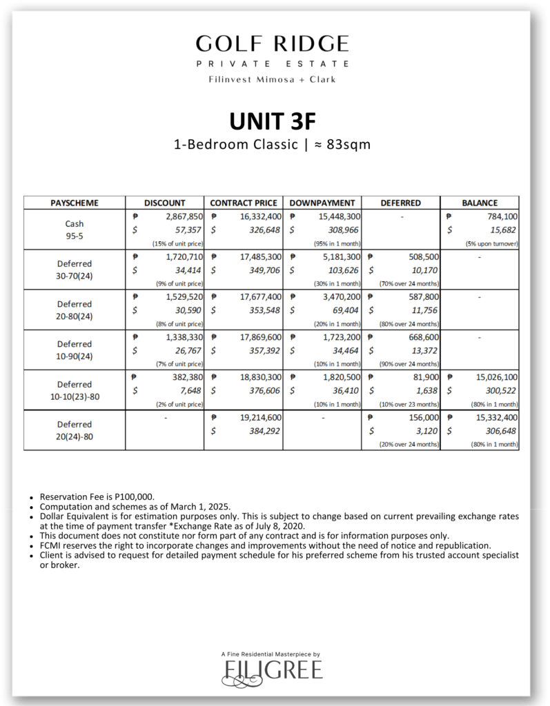 1BR Sample Computation