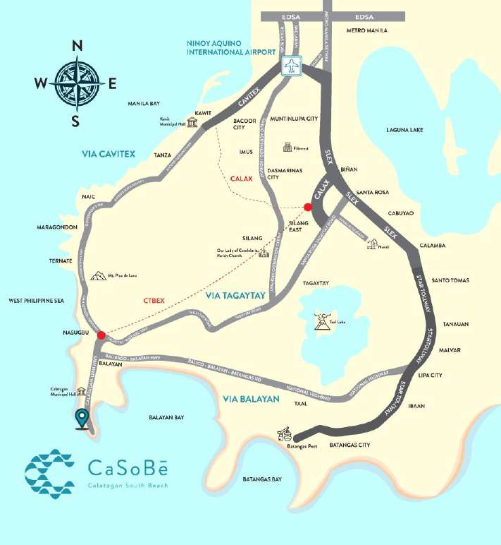 The Nautilus Batangas Beach Condo Location and Vicinity