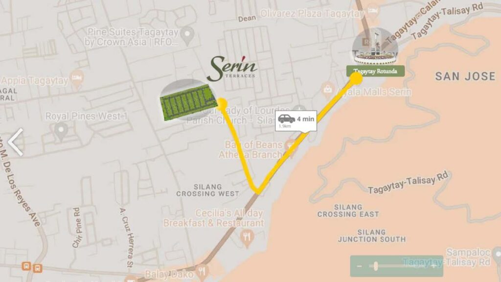 Serin Terraces Location and Vicinity Map